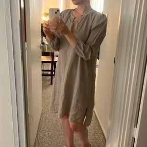 James Perse Silver Linen Dress